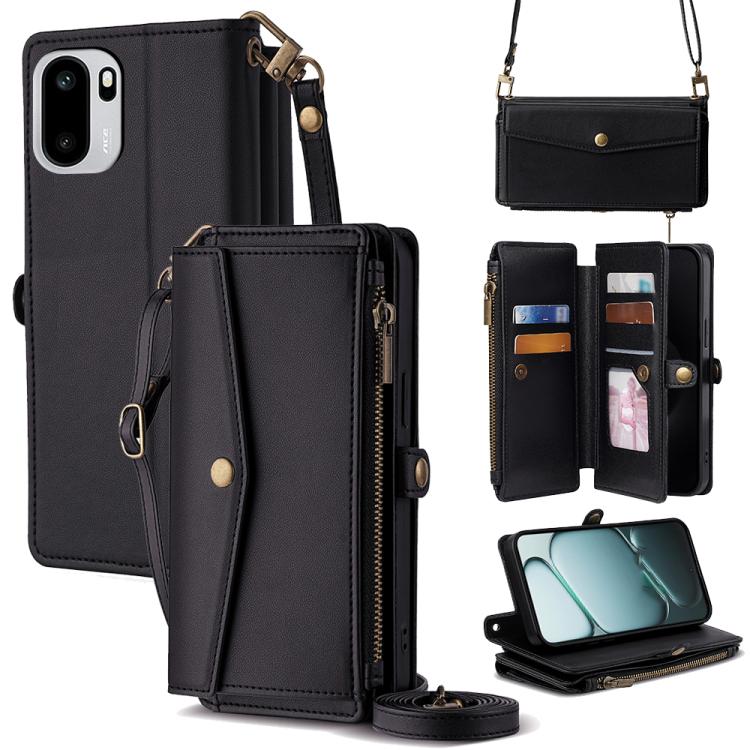 Zipper Wallet Side Buckle Crossbody Lanyard Leather Phone Case, For OnePlus 15T 5G, For OnePlus Turbo 6 / 6V, For OnePlus Ace 6, For OnePlus 15 5G, For OnePlus Ace 5 Ultra / Nord 5, For OnePlus Ace 5 Racing / Nord CE5