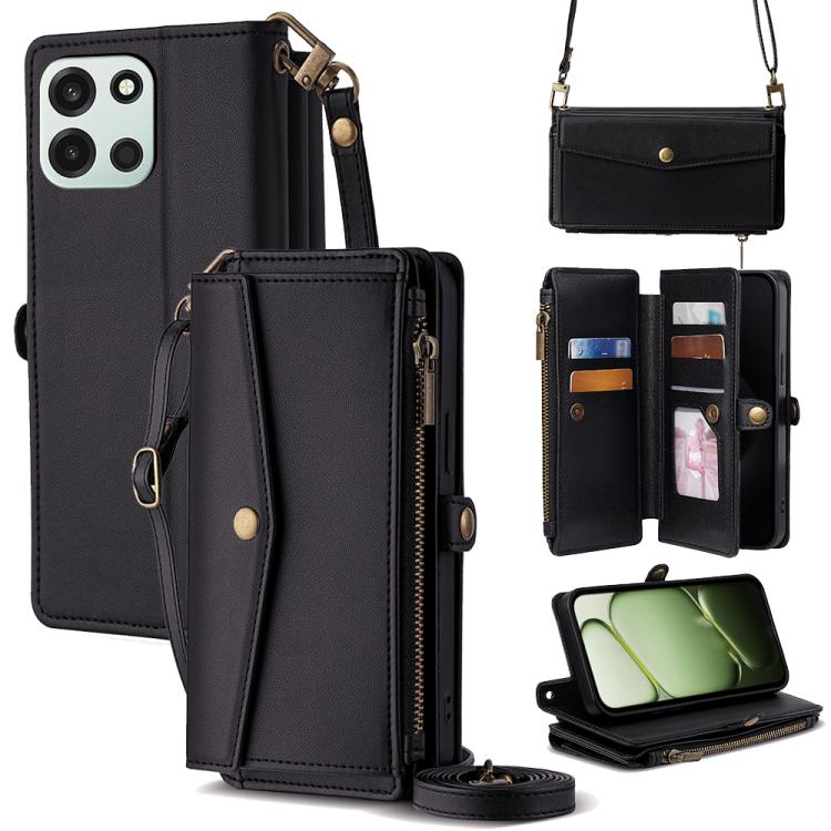 Zipper Wallet Side Buckle Crossbody Lanyard Leather Phone Case, For OnePlus 15T 5G, For OnePlus Turbo 6 / 6V, For OnePlus Ace 6, For OnePlus 15 5G, For OnePlus Ace 5 Ultra / Nord 5, For OnePlus Ace 5 Racing / Nord CE5