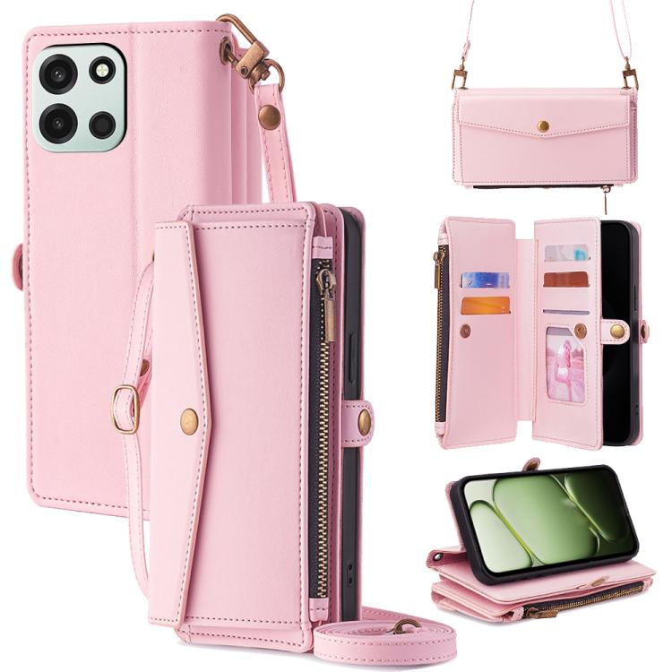 Zipper Wallet Side Buckle Crossbody Lanyard Leather Phone Case, For OnePlus 15T 5G, For OnePlus Turbo 6 / 6V, For OnePlus Ace 6, For OnePlus 15 5G, For OnePlus Ace 5 Ultra / Nord 5, For OnePlus Ace 5 Racing / Nord CE5