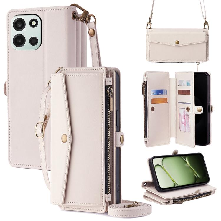 Zipper Wallet Side Buckle Crossbody Lanyard Leather Phone Case, For OnePlus 15T 5G, For OnePlus Turbo 6 / 6V, For OnePlus Ace 6, For OnePlus 15 5G, For OnePlus Ace 5 Ultra / Nord 5, For OnePlus Ace 5 Racing / Nord CE5
