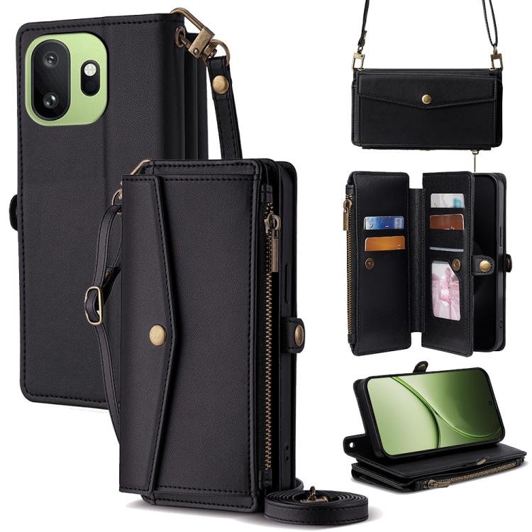 Zipper Wallet Side Buckle Crossbody Lanyard Leather Phone Case, For OnePlus 15T 5G, For OnePlus Turbo 6 / 6V, For OnePlus Ace 6, For OnePlus 15 5G, For OnePlus Ace 5 Ultra / Nord 5, For OnePlus Ace 5 Racing / Nord CE5