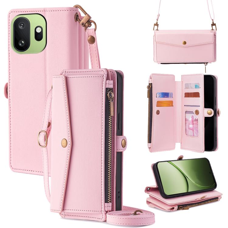 Zipper Wallet Side Buckle Crossbody Lanyard Leather Phone Case, For OnePlus 15T 5G, For OnePlus Turbo 6 / 6V, For OnePlus Ace 6, For OnePlus 15 5G, For OnePlus Ace 5 Ultra / Nord 5, For OnePlus Ace 5 Racing / Nord CE5