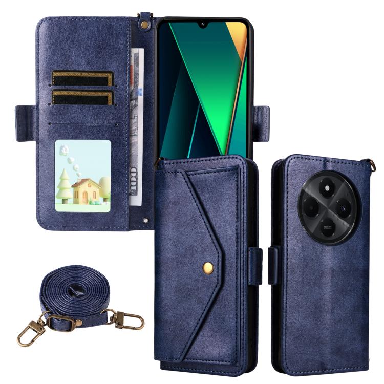 Multi-card Slots Crossbody Cowhide Leather Phone Case, For Xiaomi 17T Pro 5G, For Xiaomi 17T 5G, For Redmi 15 5G Global / 15 4G SEA 169.5mm, For Redmi 15C 5G / 4G Global 171mm / Poco C85 4G, For Xiaomi 15T Pro 5G, For Xiaomi 15T 5G                     ...
