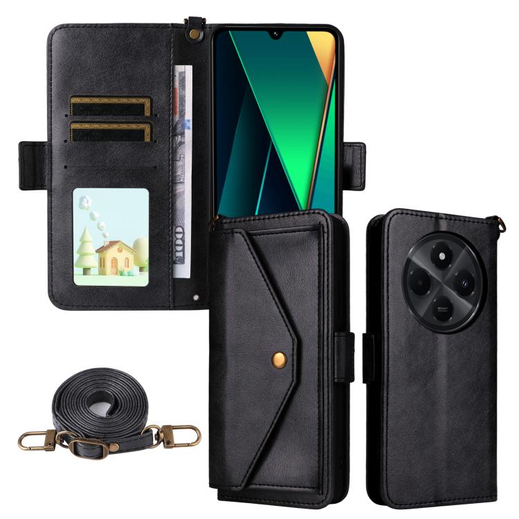 Multi-card Slots Crossbody Cowhide Leather Phone Case, For Xiaomi 17T Pro 5G, For Xiaomi 17T 5G, For Redmi 15 5G Global / 15 4G SEA 169.5mm, For Redmi 15C 5G / 4G Global 171mm / Poco C85 4G, For Xiaomi 15T Pro 5G, For Xiaomi 15T 5G                     ...