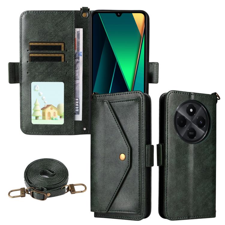 Multi-card Slots Crossbody Cowhide Leather Phone Case, For Xiaomi 17T Pro 5G, For Xiaomi 17T 5G, For Redmi 15 5G Global / 15 4G SEA 169.5mm, For Redmi 15C 5G / 4G Global 171mm / Poco C85 4G, For Xiaomi 15T Pro 5G, For Xiaomi 15T 5G                     ...