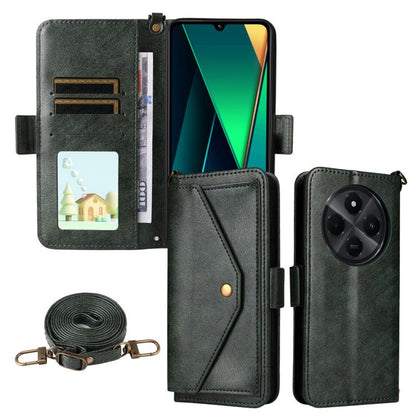 Multi-card Slots Crossbody Cowhide Leather Phone Case, For Xiaomi 17T Pro 5G, For Xiaomi 17T 5G, For Redmi 15 5G Global / 15 4G SEA 169.5mm, For Redmi 15C 5G / 4G Global 171mm / Poco C85 4G, For Xiaomi 15T Pro 5G, For Xiaomi 15T 5G                     ...