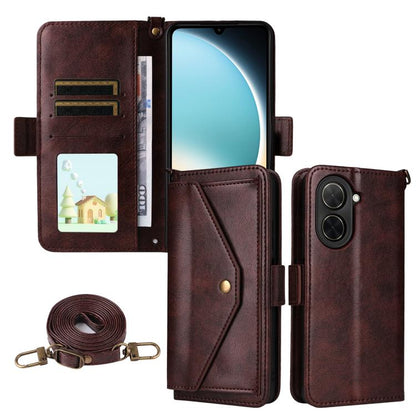 Multi-card Slots Crossbody Cowhide Leather Phone Case, For Xiaomi 17T Pro 5G, For Xiaomi 17T 5G, For Redmi 15 5G Global / 15 4G SEA 169.5mm, For Redmi 15C 5G / 4G Global 171mm / Poco C85 4G, For Xiaomi 15T Pro 5G, For Xiaomi 15T 5G                     ...