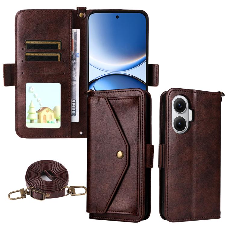 Multi-card Slots Crossbody Cowhide Leather Phone Case, For Xiaomi 17T Pro 5G, For Xiaomi 17T 5G, For Redmi 15 5G Global / 15 4G SEA 169.5mm, For Redmi 15C 5G / 4G Global 171mm / Poco C85 4G, For Xiaomi 15T Pro 5G, For Xiaomi 15T 5G                     ...