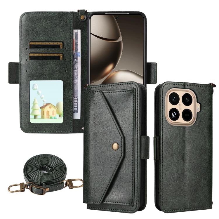 Multi-card Slots Crossbody Cowhide Leather Phone Case, For Xiaomi 17T Pro 5G, For Xiaomi 17T 5G, For Redmi 15 5G Global / 15 4G SEA 169.5mm, For Redmi 15C 5G / 4G Global 171mm / Poco C85 4G, For Xiaomi 15T Pro 5G, For Xiaomi 15T 5G                     ...