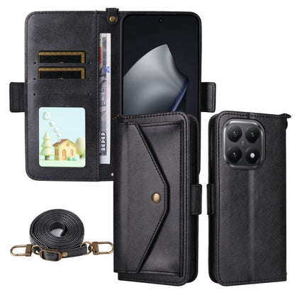 Multi-card Slots Crossbody Cowhide Leather Phone Case, For Xiaomi 17T Pro 5G, For Xiaomi 17T 5G, For Redmi 15 5G Global / 15 4G SEA 169.5mm, For Redmi 15C 5G / 4G Global 171mm / Poco C85 4G, For Xiaomi 15T Pro 5G, For Xiaomi 15T 5G                     ...