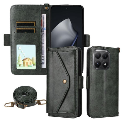 Multi-card Slots Crossbody Cowhide Leather Phone Case, For Xiaomi 17T Pro 5G, For Xiaomi 17T 5G, For Redmi 15 5G Global / 15 4G SEA 169.5mm, For Redmi 15C 5G / 4G Global 171mm / Poco C85 4G, For Xiaomi 15T Pro 5G, For Xiaomi 15T 5G                     ...
