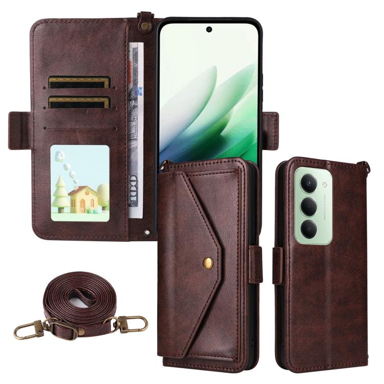 Multi-card Slots Crossbody Cowhide Leather Phone Case, For Xiaomi 17T Pro 5G, For Xiaomi 17T 5G, For Redmi 15 5G Global / 15 4G SEA 169.5mm, For Redmi 15C 5G / 4G Global 171mm / Poco C85 4G, For Xiaomi 15T Pro 5G, For Xiaomi 15T 5G                     ...