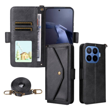 Multi-card Slots Crossbody Cowhide Leather Phone Case, For Xiaomi 17T Pro 5G, For Xiaomi 17T 5G, For Redmi 15 5G Global / 15 4G SEA 169.5mm, For Redmi 15C 5G / 4G Global 171mm / Poco C85 4G, For Xiaomi 15T Pro 5G, For Xiaomi 15T 5G                     ...