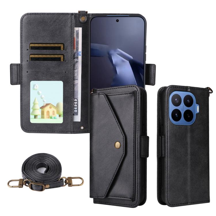 Multi-card Slots Crossbody Cowhide Leather Phone Case, For Xiaomi 17T Pro 5G, For Xiaomi 17T 5G, For Redmi 15 5G Global / 15 4G SEA 169.5mm, For Redmi 15C 5G / 4G Global 171mm / Poco C85 4G, For Xiaomi 15T Pro 5G, For Xiaomi 15T 5G                     ...