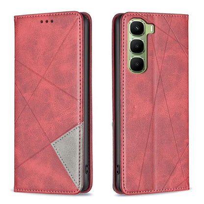 Rhombus Texture Magnetic Leather Phone Case, For Infinix Hot 70 Pro 5G, For Infinix GT 50 Pro 5G, For Infinix Hot 70 5G, For Infinix Smart 20 4G, For Infinix Note 60 5G / 60 Pro 5G, For Infinix Hot 60 Pro+ 4G, For Infinix Hot 60 Pro 4G