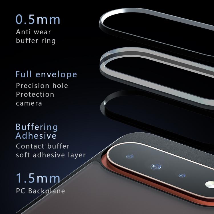 Black phone case with copper edge trim and raised camera protection lip