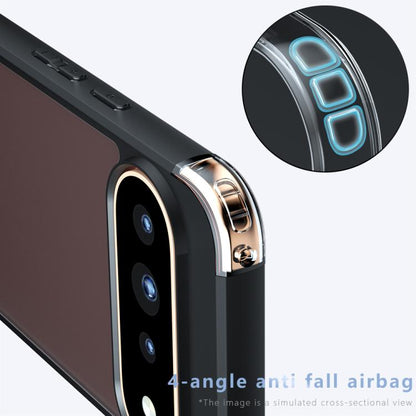 Black phone case with camera-side metal ring detail and raised lens bumper