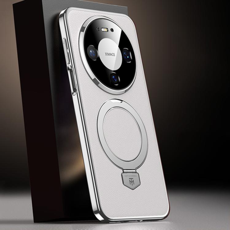 Plain Leather MagSafe Holder Phone Case, For Huawei Pura 90 Pro Max, For Huawei Pura 90 Pro, For Huawei Mate 80 RS Ultimate, For Huawei Mate 80 Pro Max, For Huawei Mate 80 Pro / 80, For Huawei Pura 80 Ultra 5G, For Huawei Pura 80 Pro 5G                ...