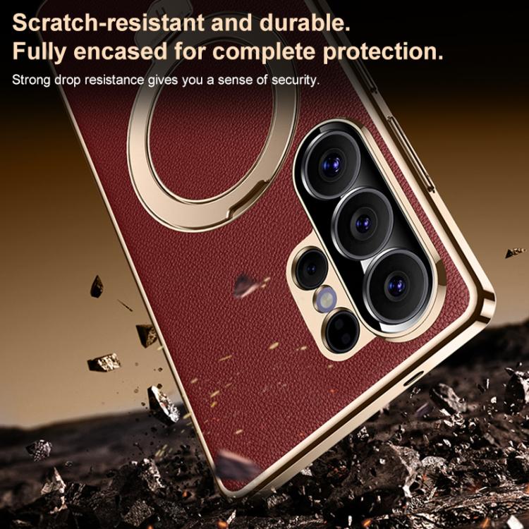 Plain Leather MagSafe Holder Phone Case, For Huawei Pura 90 Pro Max, For Huawei Pura 90 Pro, For Huawei Mate 80 RS Ultimate, For Huawei Mate 80 Pro Max, For Huawei Mate 80 Pro / 80, For Huawei Pura 80 Ultra 5G, For Huawei Pura 80 Pro 5G                ...