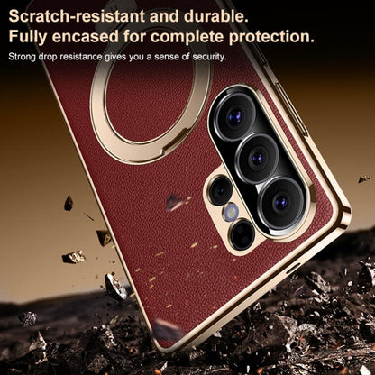 Plain Leather MagSafe Holder Phone Case, For Huawei Pura 90 Pro Max, For Huawei Pura 90 Pro, For Huawei Mate 80 RS Ultimate, For Huawei Mate 80 Pro Max, For Huawei Mate 80 Pro / 80, For Huawei Pura 80 Ultra 5G, For Huawei Pura 80 Pro 5G                ...
