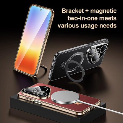 Plain Leather MagSafe Holder Phone Case, For Huawei Pura 90 Pro Max, For Huawei Pura 90 Pro, For Huawei Mate 80 RS Ultimate, For Huawei Mate 80 Pro Max, For Huawei Mate 80 Pro / 80, For Huawei Pura 80 Ultra 5G, For Huawei Pura 80 Pro 5G                ...