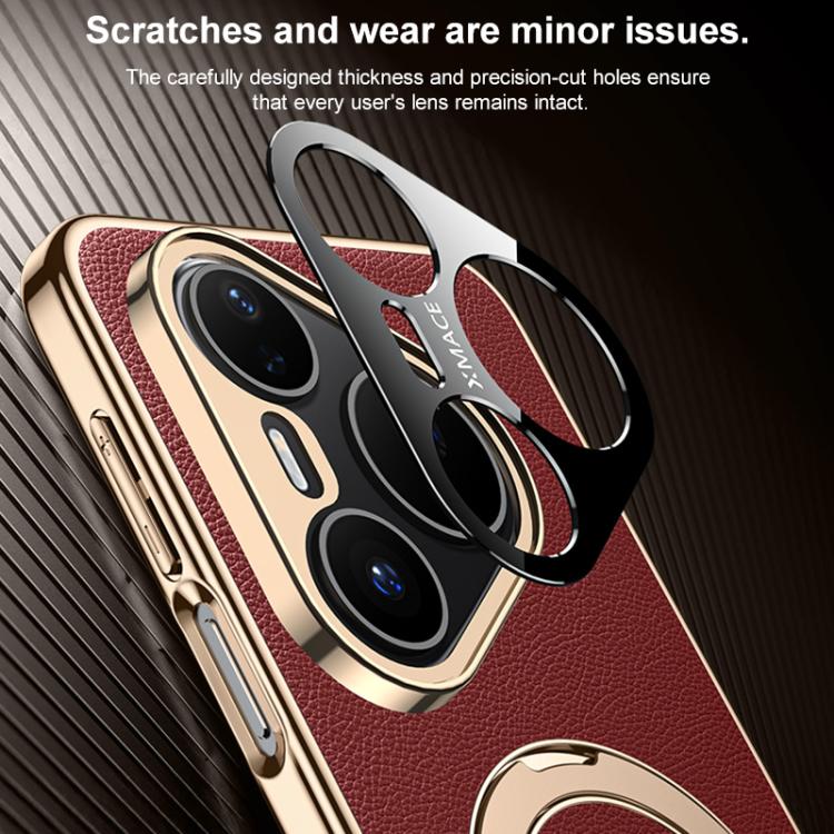Plain Leather MagSafe Holder Phone Case, For Huawei Pura 90 Pro Max, For Huawei Pura 90 Pro, For Huawei Mate 80 RS Ultimate, For Huawei Mate 80 Pro Max, For Huawei Mate 80 Pro / 80, For Huawei Pura 80 Ultra 5G, For Huawei Pura 80 Pro 5G                ...