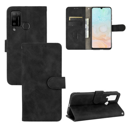 Black PU leather magnetic flip phone case with card slots and holder for DOOGEE N20 Pro