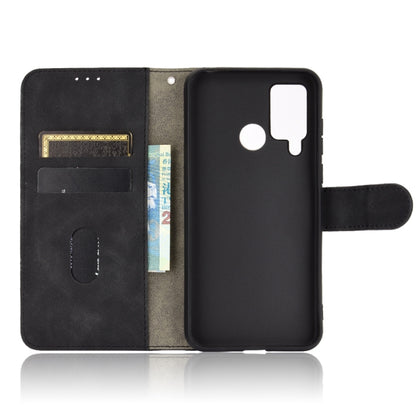 Black PU leather magnetic flip phone case with card slots and phone cover opening for DOOGEE N20 Pro