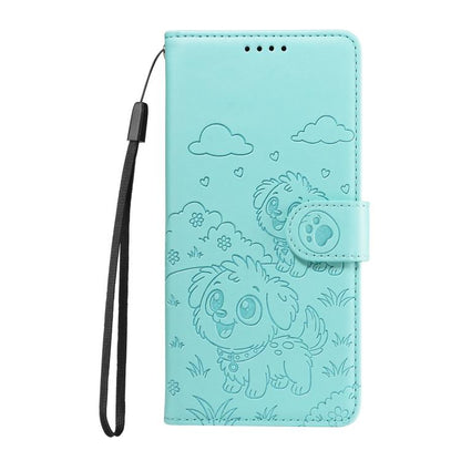 Embossed Heart Dog RFID Blocking Wallet Leather Phone Case, For Motorola Moto G85 5G, For Motorola Moto G04 / G24 / E14, For Motorola Edge 50 Ultra 5G