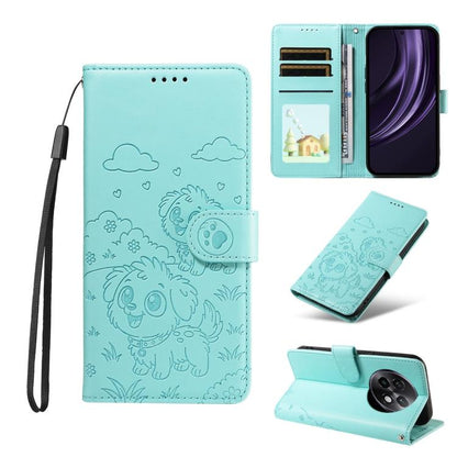 Embossed Heart Dog RFID Blocking Wallet Leather Phone Case, For Realme P4R 5G / P4x 4G / C100 4G / C100i, For Realme 16 Pro+ 5G Global, For Realme 16 Pro 5G Global, For Realme P4x 5G, For Realme 15X 5G India / C85 5G, For Realme C85 Pro 4G             ...