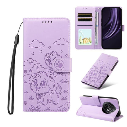 Embossed Heart Dog RFID Blocking Wallet Leather Phone Case, For Realme P4R 5G / P4x 4G / C100 4G / C100i, For Realme 16 Pro+ 5G Global, For Realme 16 Pro 5G Global, For Realme P4x 5G, For Realme 15X 5G India / C85 5G, For Realme C85 Pro 4G             ...