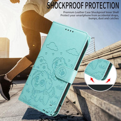 Embossed Heart Dog RFID Blocking Wallet Leather Phone Case, For Realme P4R 5G / P4x 4G / C100 4G / C100i, For Realme 16 Pro+ 5G Global, For Realme 16 Pro 5G Global, For Realme P4x 5G, For Realme 15X 5G India / C85 5G, For Realme C85 Pro 4G             ...