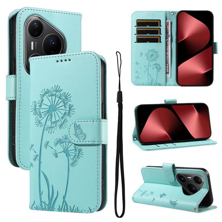 Dandelion Embossed Pattern Flip Leather Phone Case, For Huawei Pura 90 Pro Max 5G, For Huawei Pura 90 Pro 5G, For Huawei Pura 90 5G, For Huawei Nova 14 Lite / Nova 14, For Huawei Pura 80 Ultra 5G, For Huawei Pura 80 Pro 5G, For Huawei Pura 80 5G
