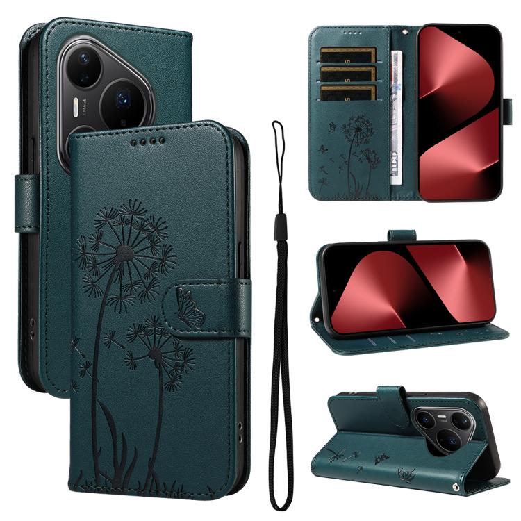 Dandelion Embossed Pattern Flip Leather Phone Case, For Huawei Pura 90 Pro Max 5G, For Huawei Pura 90 Pro 5G, For Huawei Pura 90 5G, For Huawei Nova 14 Lite / Nova 14, For Huawei Pura 80 Ultra 5G, For Huawei Pura 80 Pro 5G, For Huawei Pura 80 5G