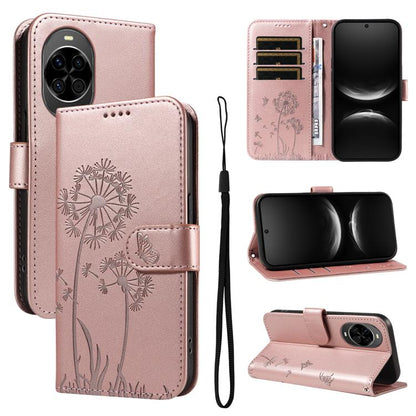 Dandelion Embossed Pattern Flip Leather Phone Case, For Huawei Pura 90 Pro Max 5G, For Huawei Pura 90 Pro 5G, For Huawei Pura 90 5G, For Huawei Nova 14 Lite / Nova 14, For Huawei Pura 80 Ultra 5G, For Huawei Pura 80 Pro 5G, For Huawei Pura 80 5G
