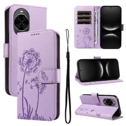Dandelion Embossed Pattern Flip Leather Phone Case, For Huawei Pura 90 Pro Max 5G, For Huawei Pura 90 Pro 5G, For Huawei Pura 90 5G, For Huawei Nova 14 Lite / Nova 14, For Huawei Pura 80 Ultra 5G, For Huawei Pura 80 Pro 5G, For Huawei Pura 80 5G
