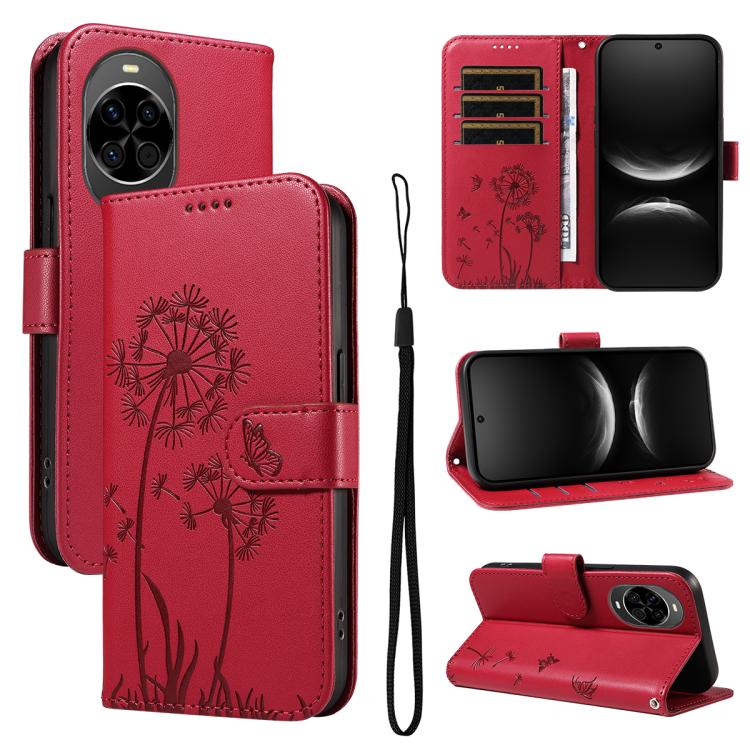 Dandelion Embossed Pattern Flip Leather Phone Case, For Huawei Pura 90 Pro Max 5G, For Huawei Pura 90 Pro 5G, For Huawei Pura 90 5G, For Huawei Nova 14 Lite / Nova 14, For Huawei Pura 80 Ultra 5G, For Huawei Pura 80 Pro 5G, For Huawei Pura 80 5G
