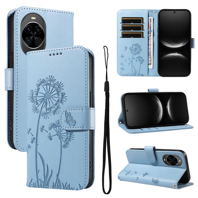 Dandelion Embossed Pattern Flip Leather Phone Case, For Huawei Pura 90 Pro Max 5G, For Huawei Pura 90 Pro 5G, For Huawei Pura 90 5G, For Huawei Nova 14 Lite / Nova 14, For Huawei Pura 80 Ultra 5G, For Huawei Pura 80 Pro 5G, For Huawei Pura 80 5G