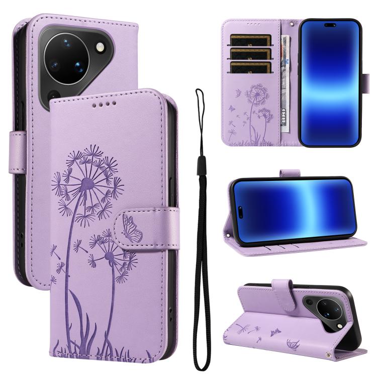 Dandelion Embossed Pattern Flip Leather Phone Case, For Huawei Pura 90 Pro Max 5G, For Huawei Pura 90 Pro 5G, For Huawei Pura 90 5G, For Huawei Nova 14 Lite / Nova 14, For Huawei Pura 80 Ultra 5G, For Huawei Pura 80 Pro 5G, For Huawei Pura 80 5G