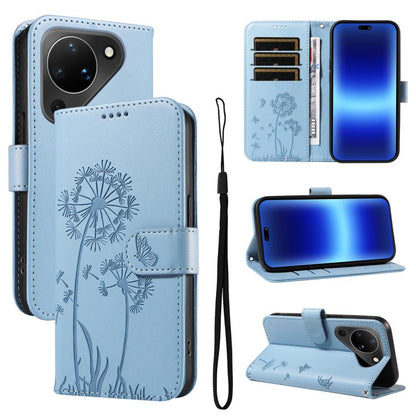Dandelion Embossed Pattern Flip Leather Phone Case, For Huawei Pura 90 Pro Max 5G, For Huawei Pura 90 Pro 5G, For Huawei Pura 90 5G, For Huawei Nova 14 Lite / Nova 14, For Huawei Pura 80 Ultra 5G, For Huawei Pura 80 Pro 5G, For Huawei Pura 80 5G