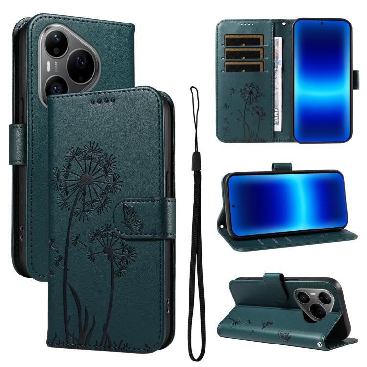 Dandelion Embossed Pattern Flip Leather Phone Case, For Huawei Pura 90 Pro Max 5G, For Huawei Pura 90 Pro 5G, For Huawei Pura 90 5G, For Huawei Nova 14 Lite / Nova 14, For Huawei Pura 80 Ultra 5G, For Huawei Pura 80 Pro 5G, For Huawei Pura 80 5G