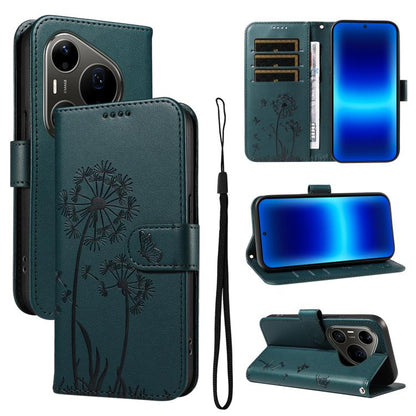 Dandelion Embossed Pattern Flip Leather Phone Case, For Huawei Pura 90 Pro Max 5G, For Huawei Pura 90 Pro 5G, For Huawei Pura 90 5G, For Huawei Nova 14 Lite / Nova 14, For Huawei Pura 80 Ultra 5G, For Huawei Pura 80 Pro 5G, For Huawei Pura 80 5G