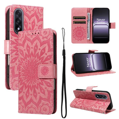 Embossed Sunflower Pattern Flip Leather Phone Case, For OnePlus Nord CE6 Lite/Turbo 6X 5G, For OnePlus Ace 6 Ultra, For OnePlus Ace 6 5G, For OnePlus 15, For OnePlus ACE 5 Ultra, For OnePlus Nord CE5