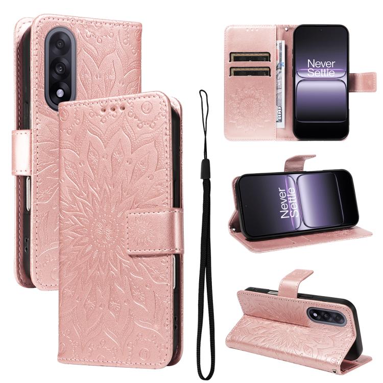 Embossed Sunflower Pattern Flip Leather Phone Case, For OnePlus Nord CE6 Lite/Turbo 6X 5G, For OnePlus Ace 6 Ultra, For OnePlus Ace 6 5G, For OnePlus 15, For OnePlus ACE 5 Ultra, For OnePlus Nord CE5