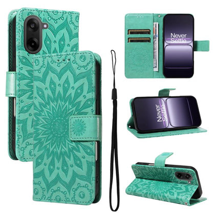 Embossed Sunflower Pattern Flip Leather Phone Case, For OnePlus Nord CE6 Lite/Turbo 6X 5G, For OnePlus Ace 6 Ultra, For OnePlus Ace 6 5G, For OnePlus 15, For OnePlus ACE 5 Ultra, For OnePlus Nord CE5