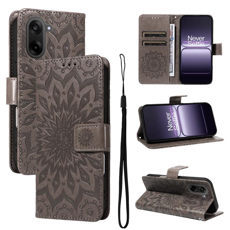 Embossed Sunflower Pattern Flip Leather Phone Case, For OnePlus Nord CE6 Lite/Turbo 6X 5G, For OnePlus Ace 6 Ultra, For OnePlus Ace 6 5G, For OnePlus 15, For OnePlus ACE 5 Ultra, For OnePlus Nord CE5