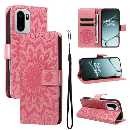 Embossed Sunflower Pattern Flip Leather Phone Case, For OnePlus Nord CE6 Lite/Turbo 6X 5G, For OnePlus Ace 6 Ultra, For OnePlus Ace 6 5G, For OnePlus 15, For OnePlus ACE 5 Ultra, For OnePlus Nord CE5