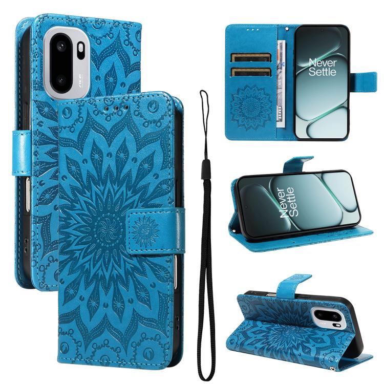 Embossed Sunflower Pattern Flip Leather Phone Case, For OnePlus Nord CE6 Lite/Turbo 6X 5G, For OnePlus Ace 6 Ultra, For OnePlus Ace 6 5G, For OnePlus 15, For OnePlus ACE 5 Ultra, For OnePlus Nord CE5