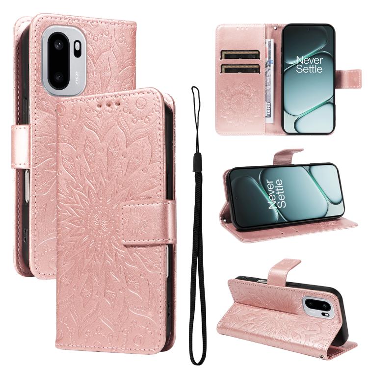 Embossed Sunflower Pattern Flip Leather Phone Case, For OnePlus Nord CE6 Lite/Turbo 6X 5G, For OnePlus Ace 6 Ultra, For OnePlus Ace 6 5G, For OnePlus 15, For OnePlus ACE 5 Ultra, For OnePlus Nord CE5