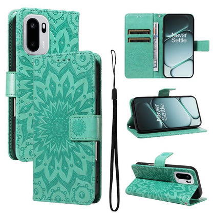 Embossed Sunflower Pattern Flip Leather Phone Case, For OnePlus Nord CE6 Lite/Turbo 6X 5G, For OnePlus Ace 6 Ultra, For OnePlus Ace 6 5G, For OnePlus 15, For OnePlus ACE 5 Ultra, For OnePlus Nord CE5